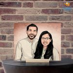 Personalized Caricature Wooden Portrait